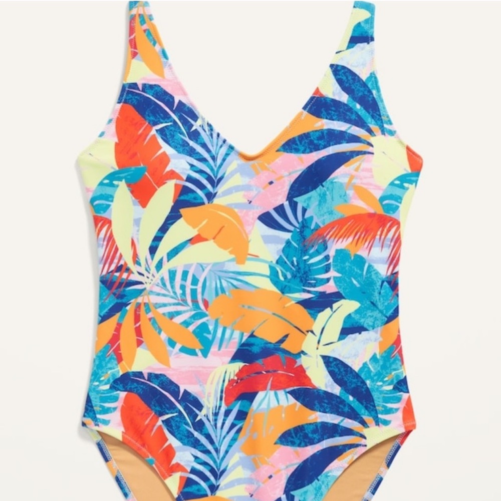 Old Navy Women's Tropical Floral One-Piece Swimsuit NWT